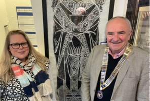  Museum Officer Zoe Johnson and Rotary President Jos Huddleston.
